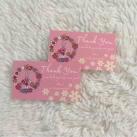 Custom Designed by Overton DuBree Other - 100 Peace Floral Customized to You Thank You Cards